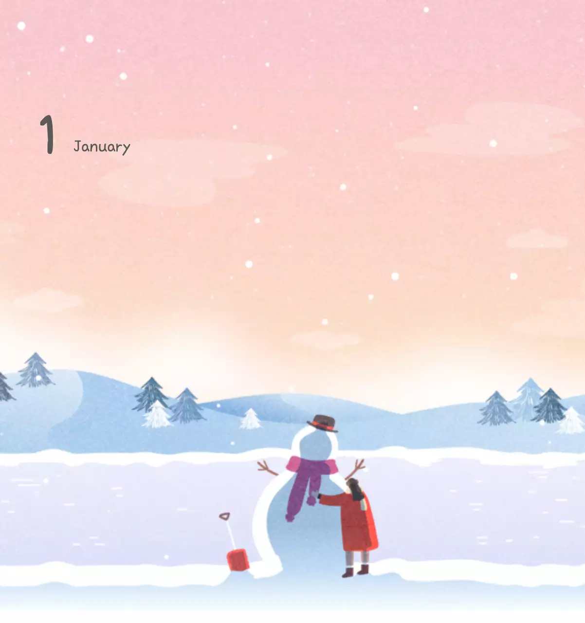 포근한 일러스트가 인상적인 귀여운 달력