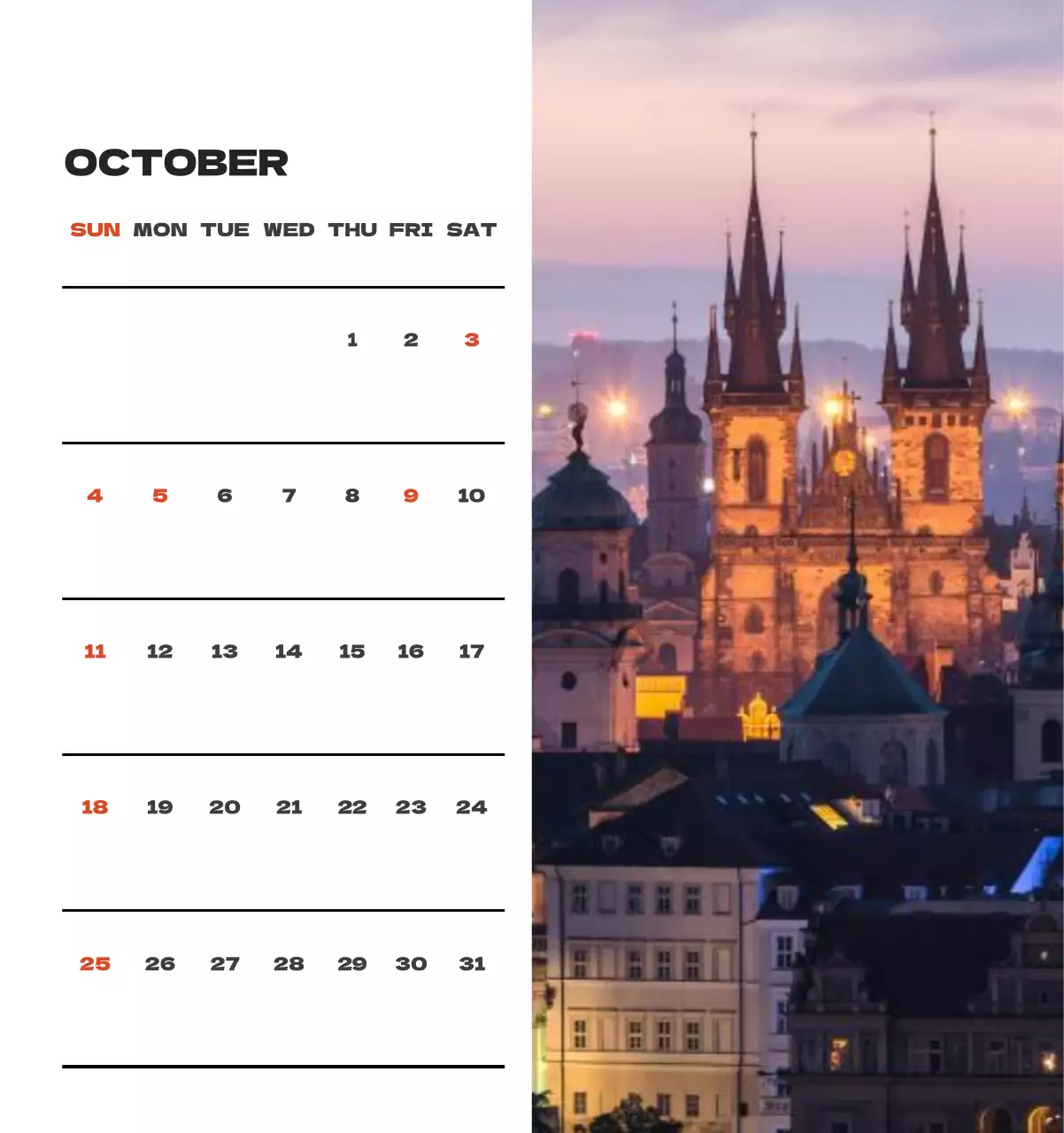 사계절 풍경의 여행 사진과 깔끔하고 과감한 텍스트 레이아웃의 연말 연시 기념 여행사 기업