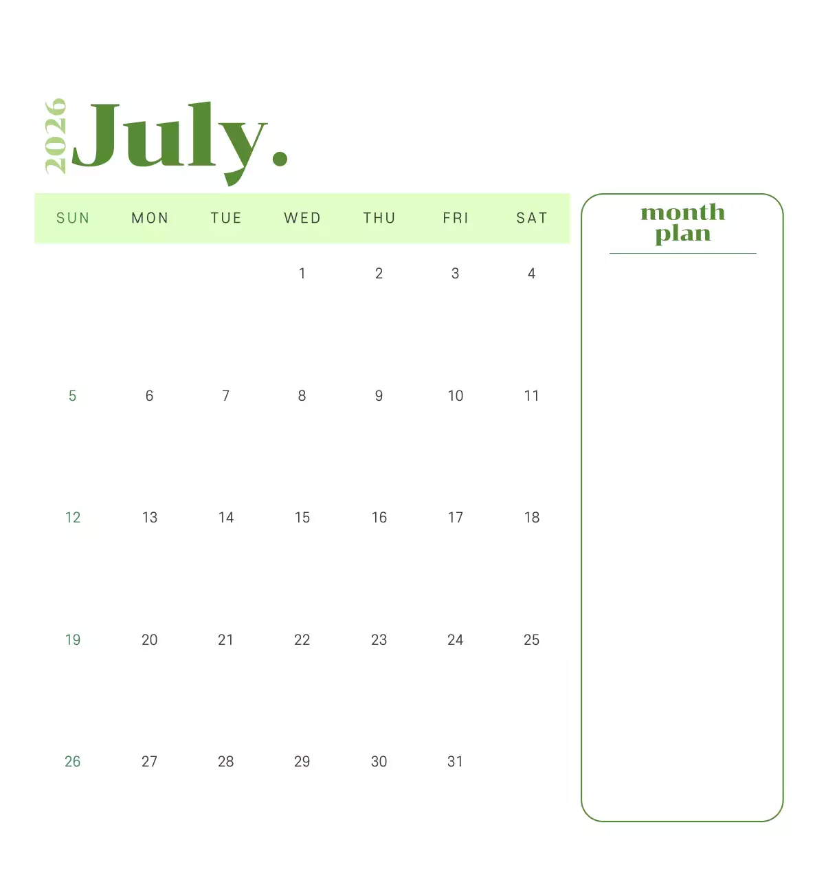 옐로우 그린 배경에 청소년 일러스트가 담긴 달력