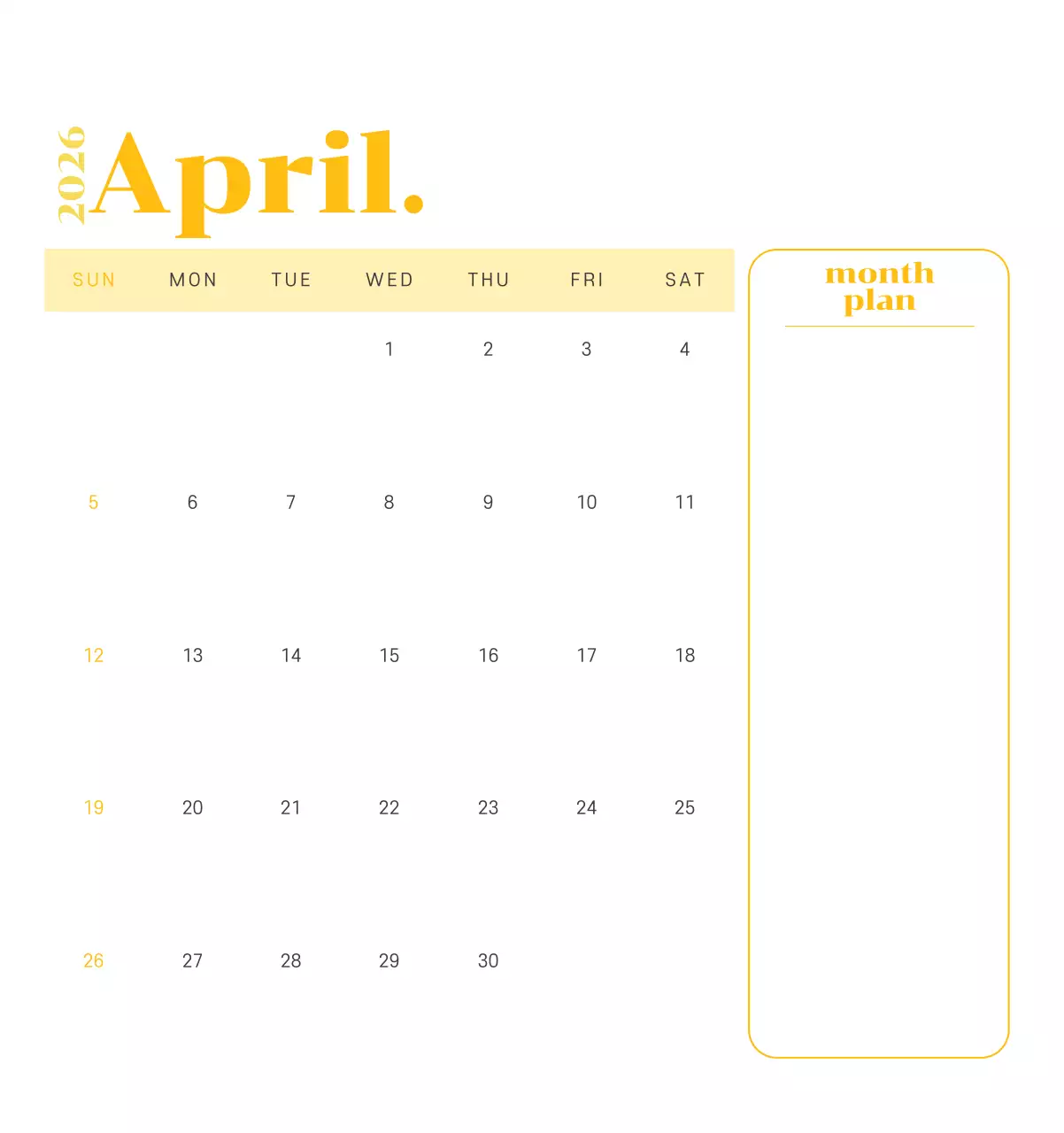 옐로우 그린 배경에 청소년 일러스트가 담긴 달력