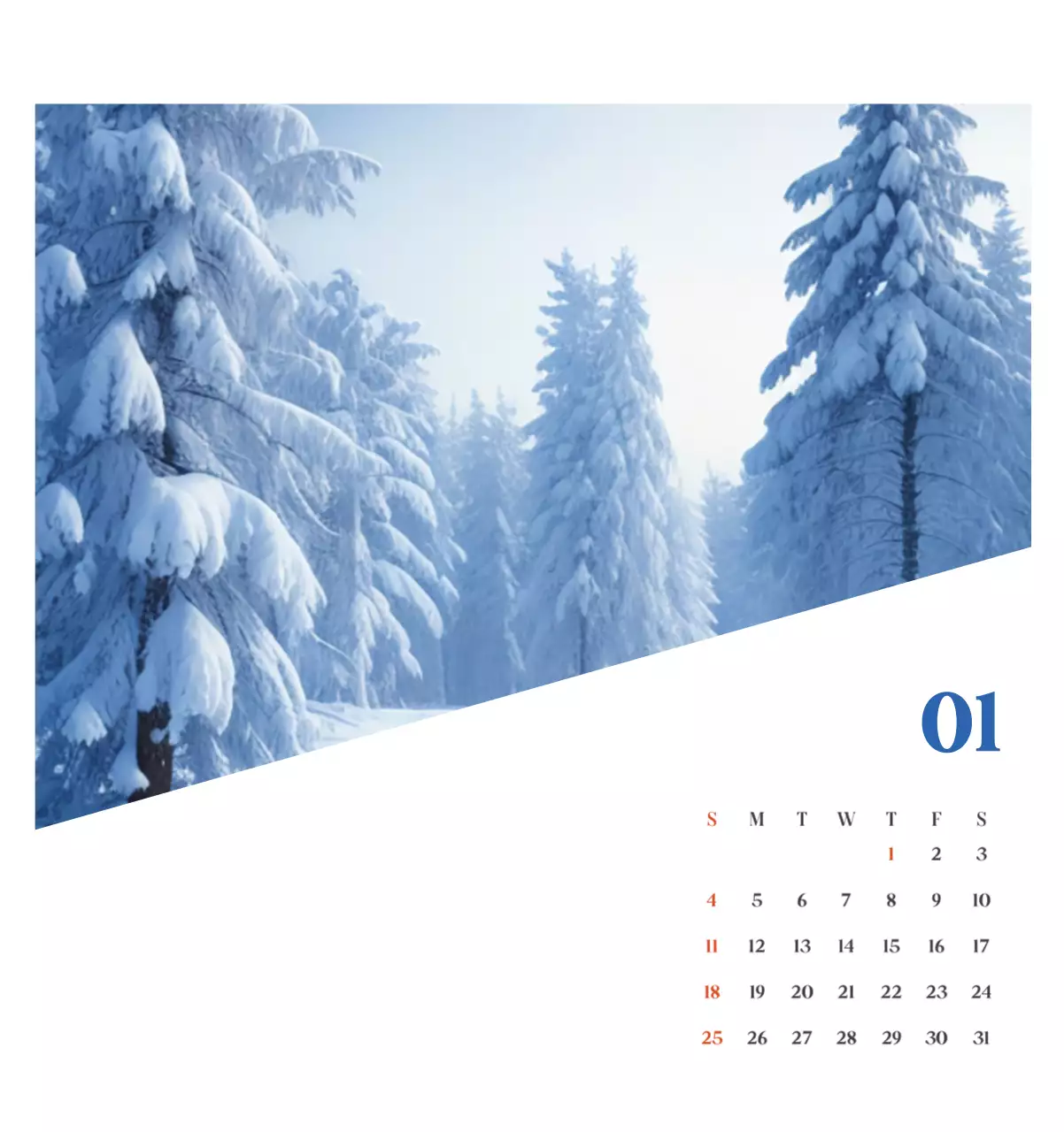 계절별 풍경 사진이 담긴 병원 달력