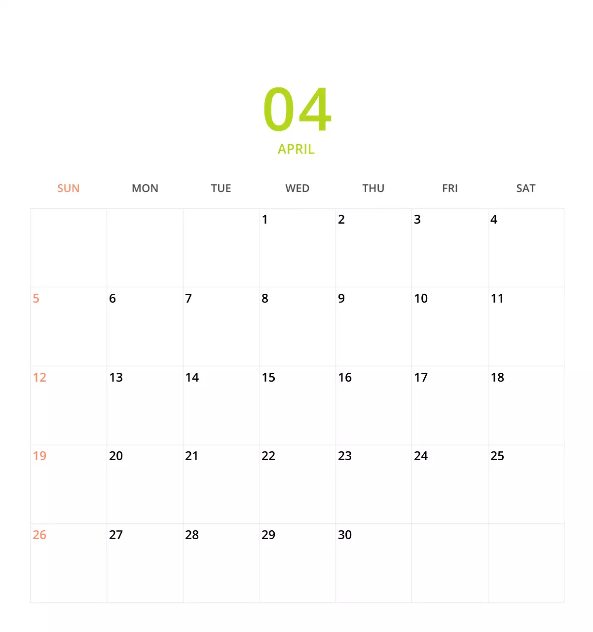 귀여운 일러스트 초록색 가족테마 탁상달력