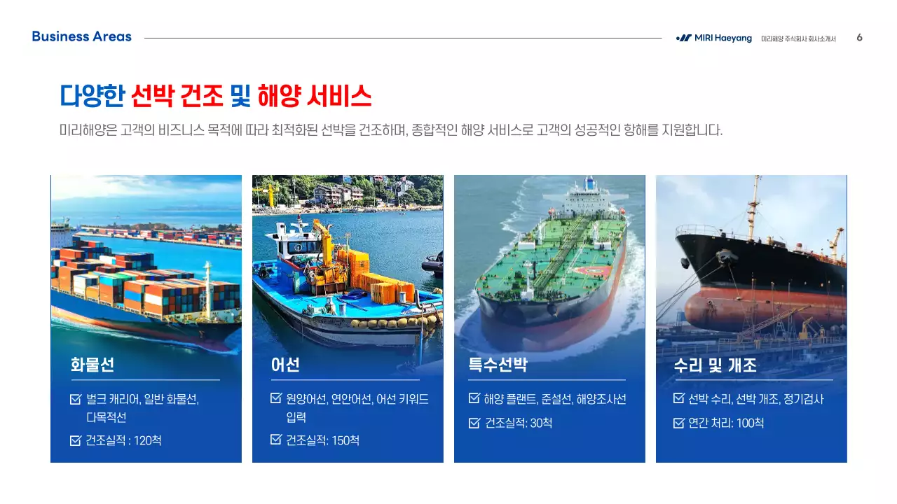 하늘색 모던 해운 광고