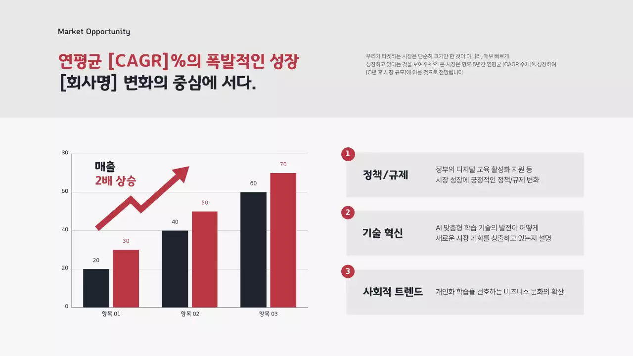 빨강 모던 교육 자료 안내