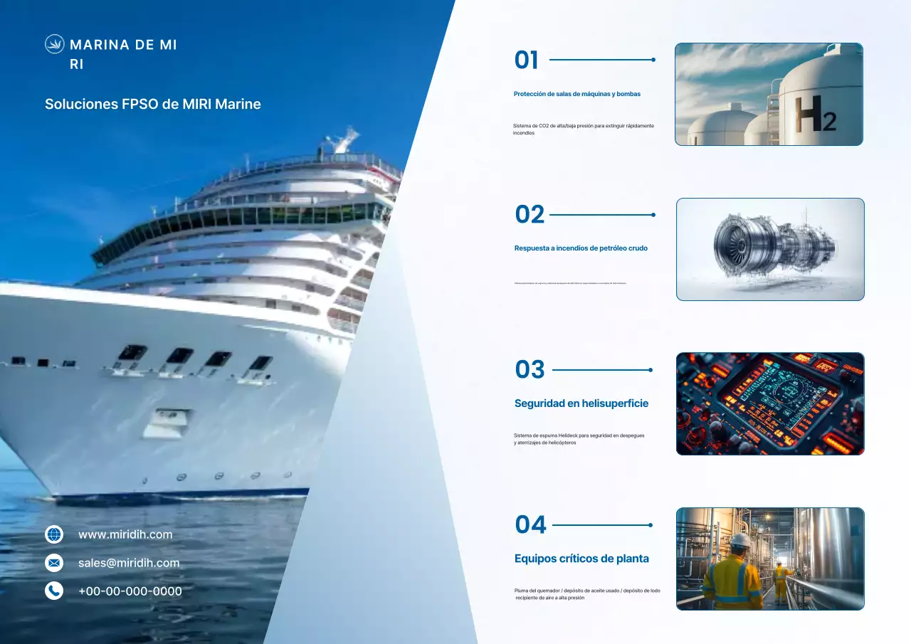 El fabricante de extintores marinos modernos de Blue promueve