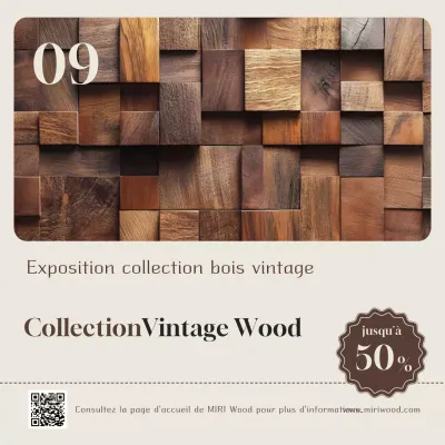 Exposition d'intérieur vintage beige