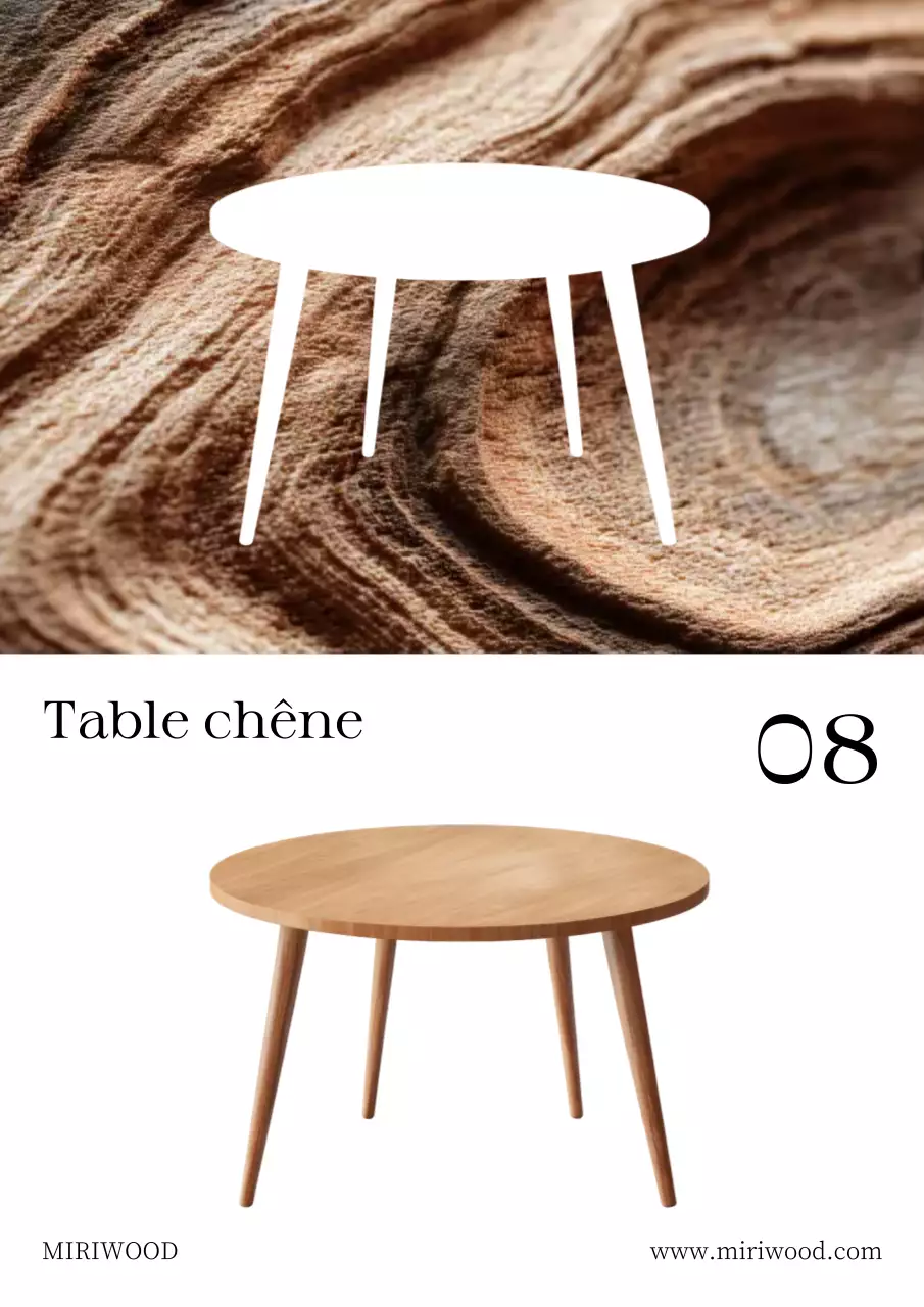 Publicité pour des meubles minimalistes marron