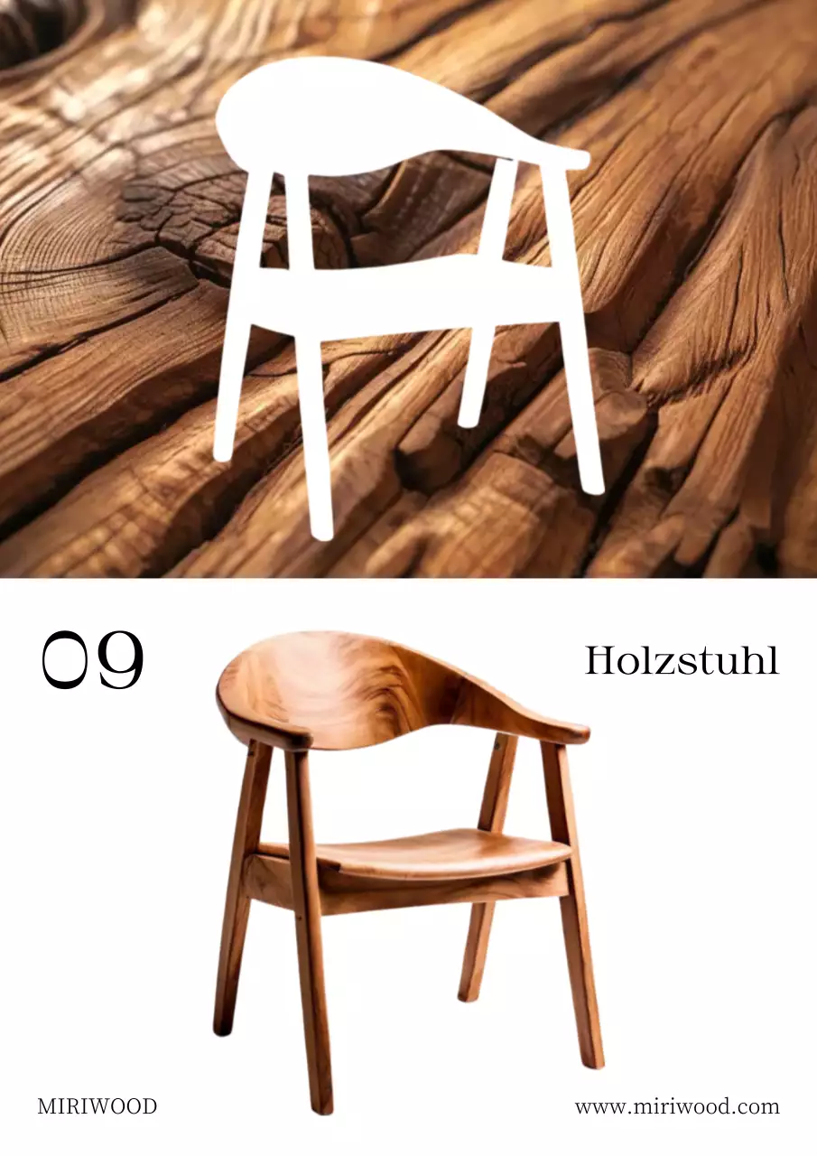 Werbung für moderne Möbel in Braun