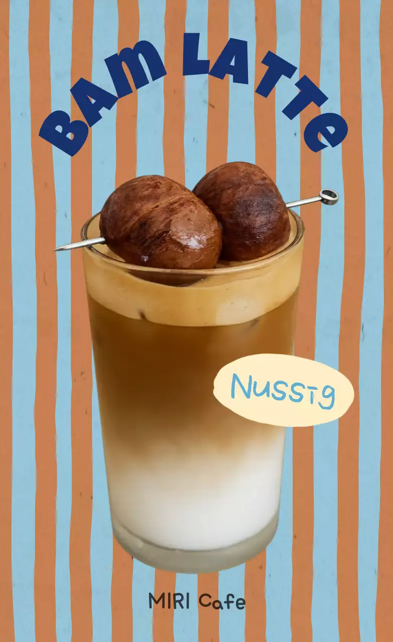 Blaue Retro-Kaffeeanzeige