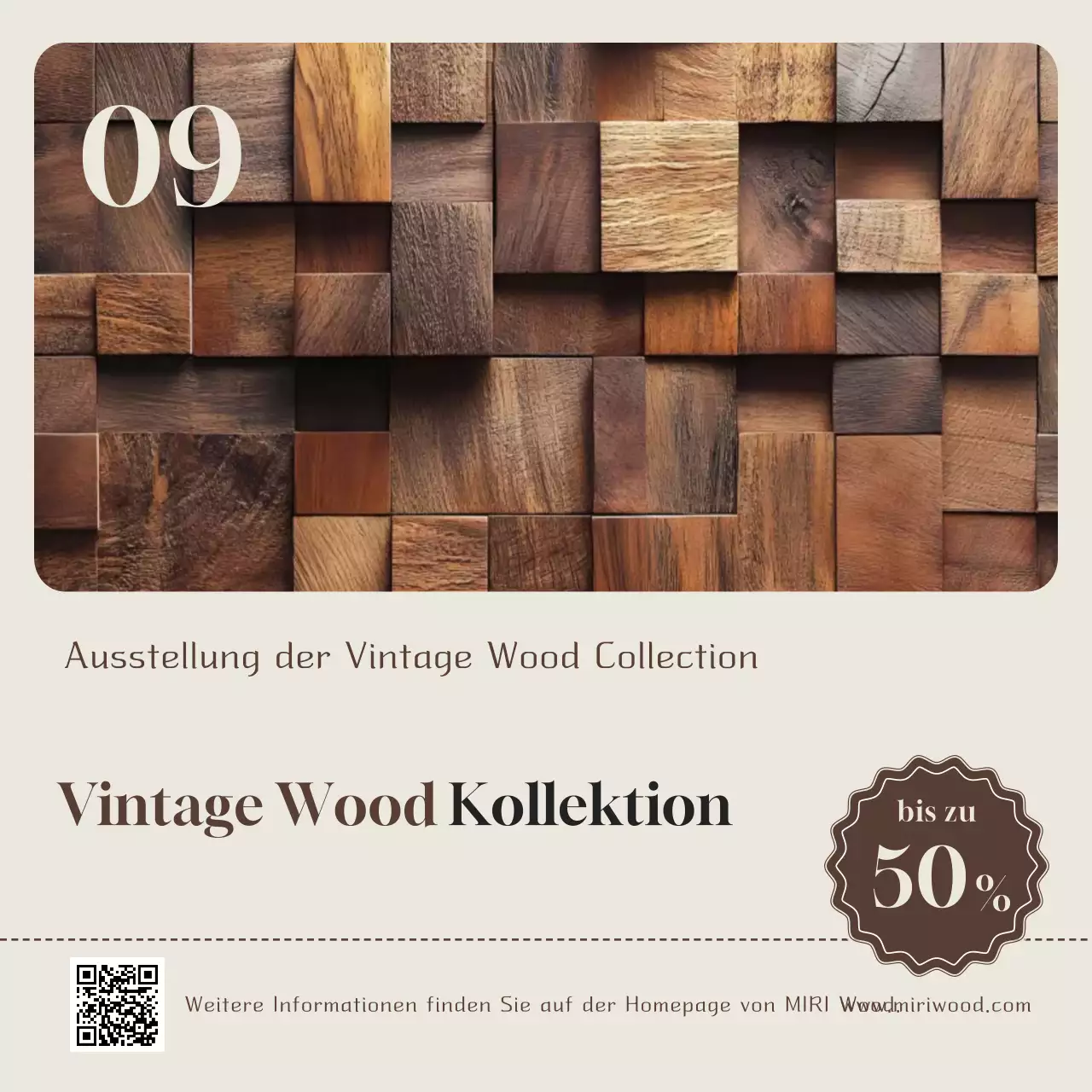 Beige Vintage Interior Ausstellung