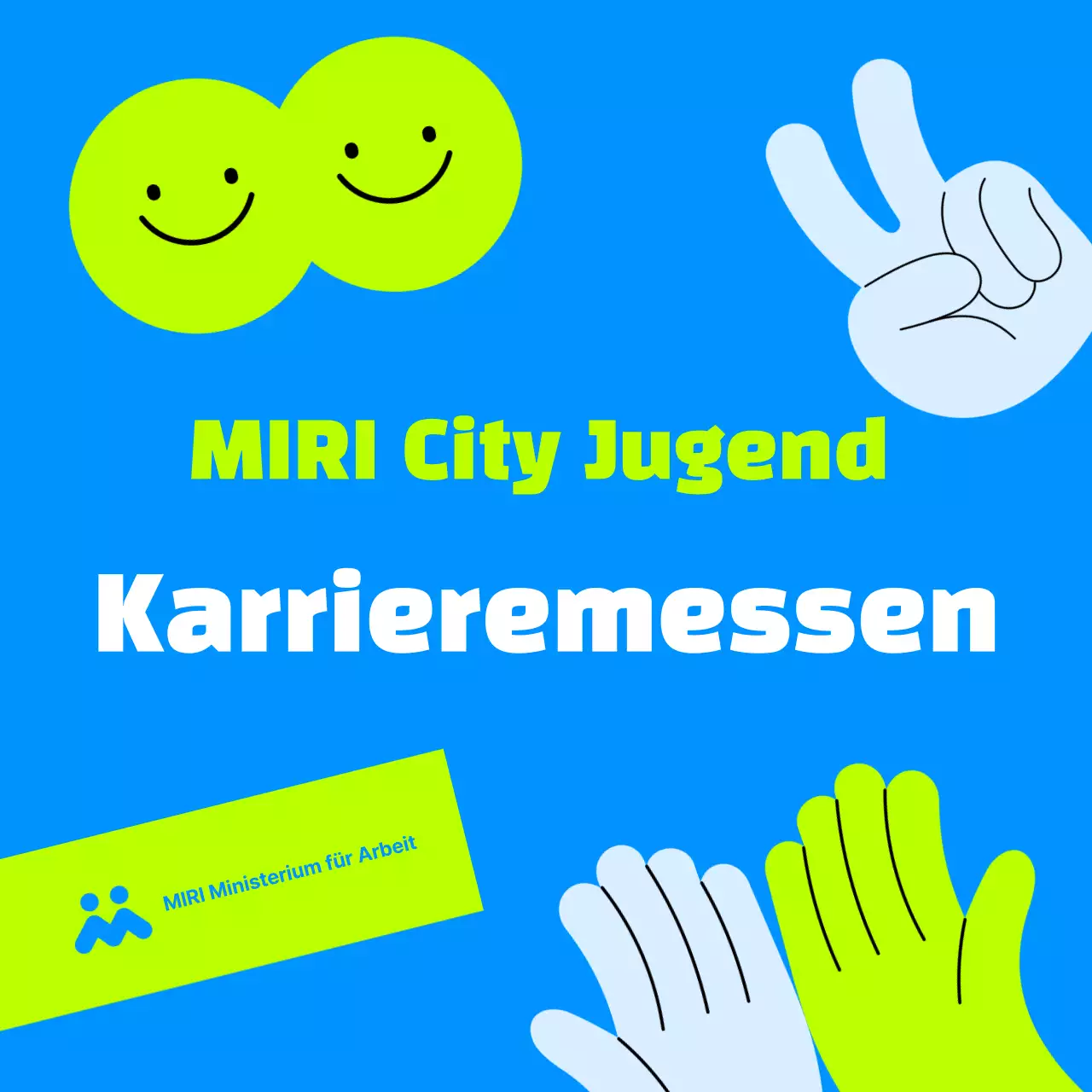 Sky Blue Simple Recruitment Rekrutierung