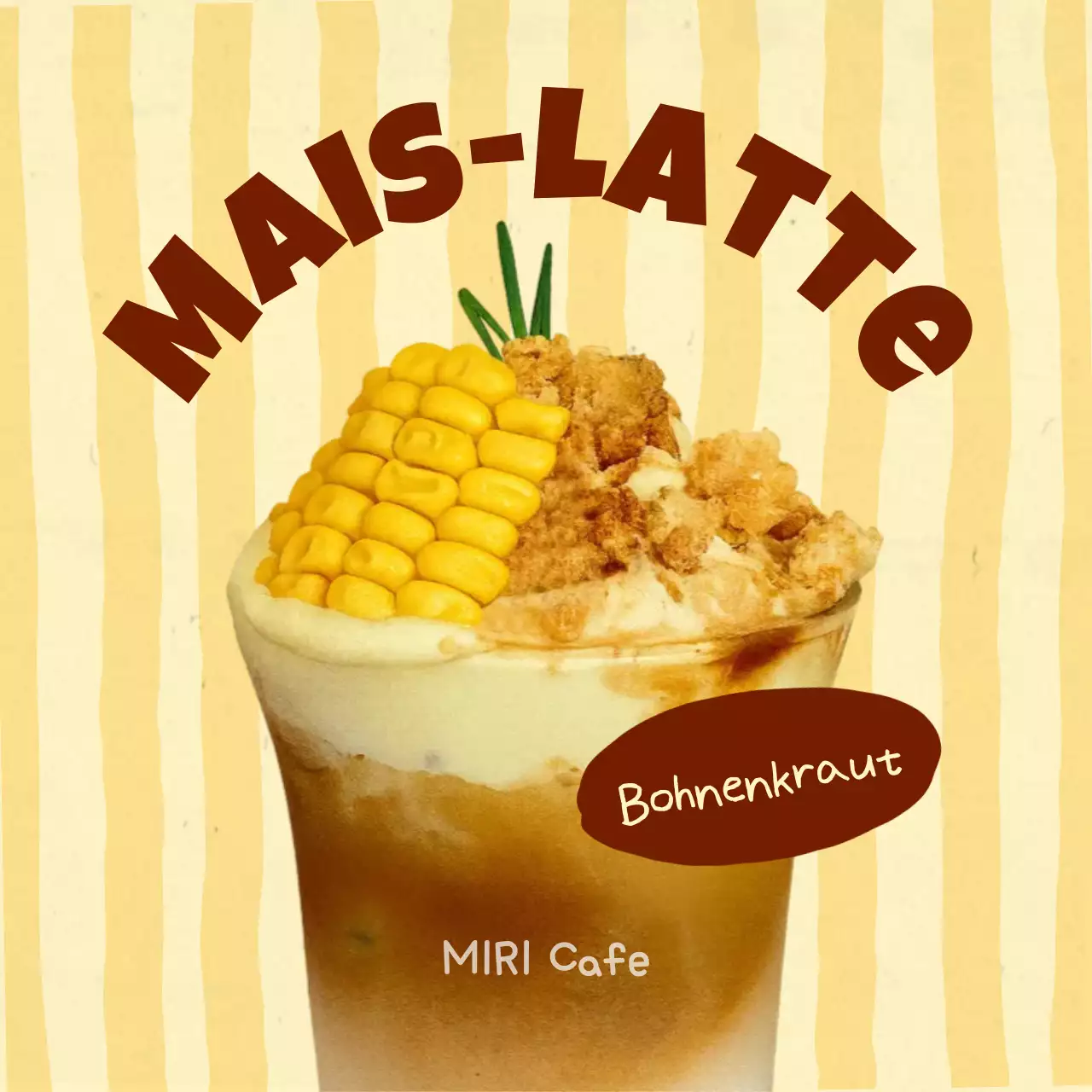 Beige Vintage Getränkewerbung