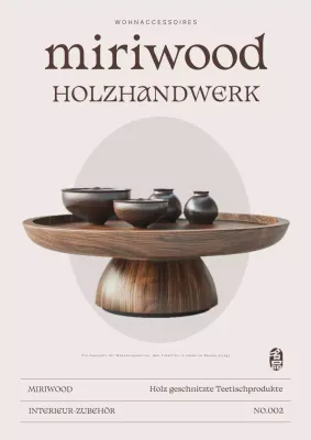 Beigefarbene traditionelle Innenwerbung