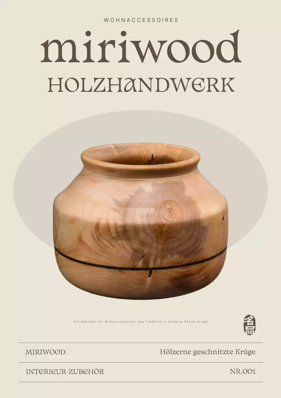 Beigefarbene traditionelle Innenwerbung