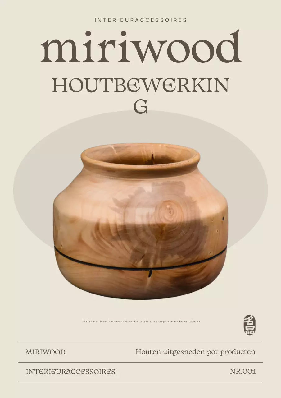 Beige traditionele interieuradvertentie