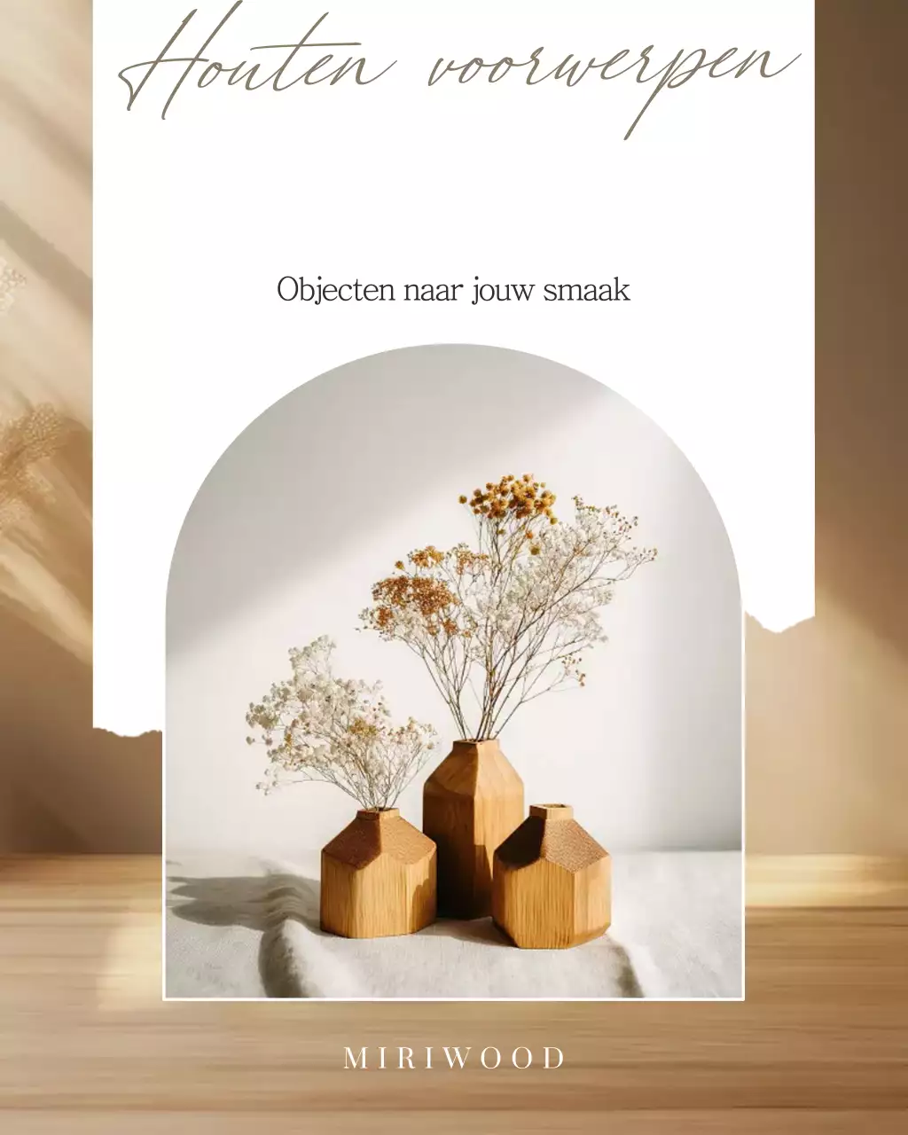 Beige minimalistische interieuradvertentie