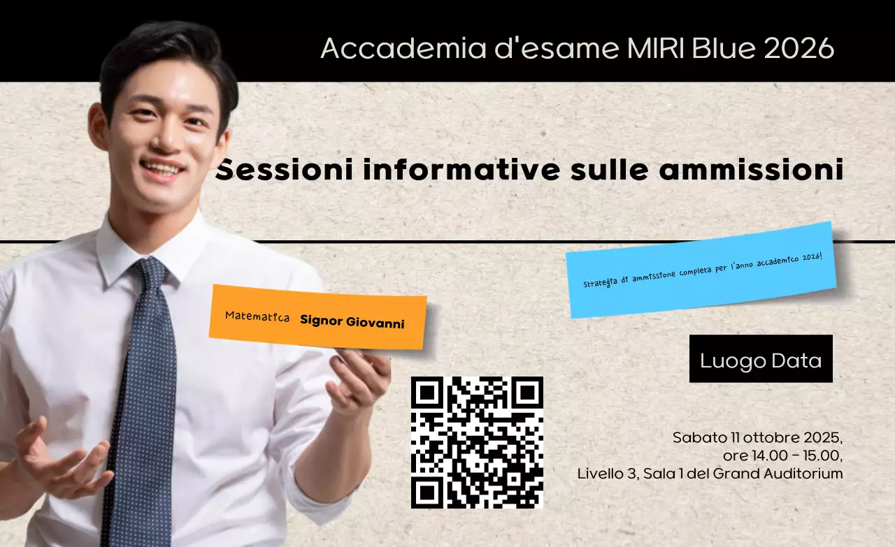 Descrizione della sessione informativa sulle ammissioni di base per neri