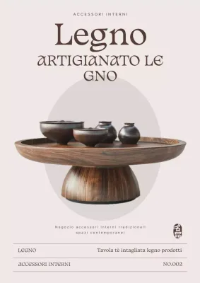 Pubblicità tradizionale per interni beige