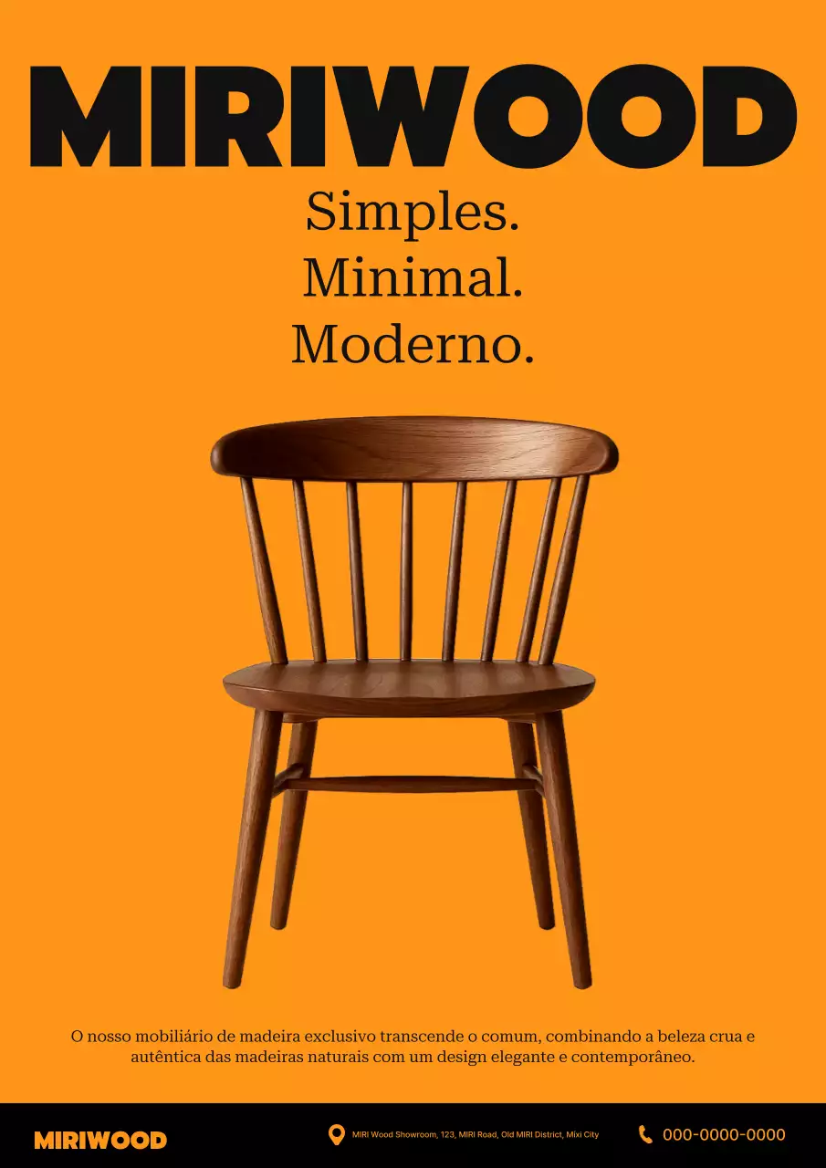 Anúncio de Móveis Modernos Laranja