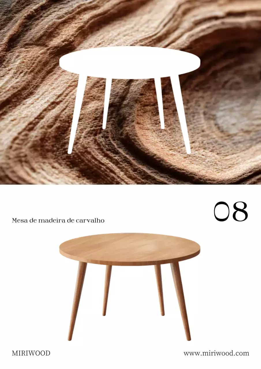 Anúncio de móveis minimalistas marrons