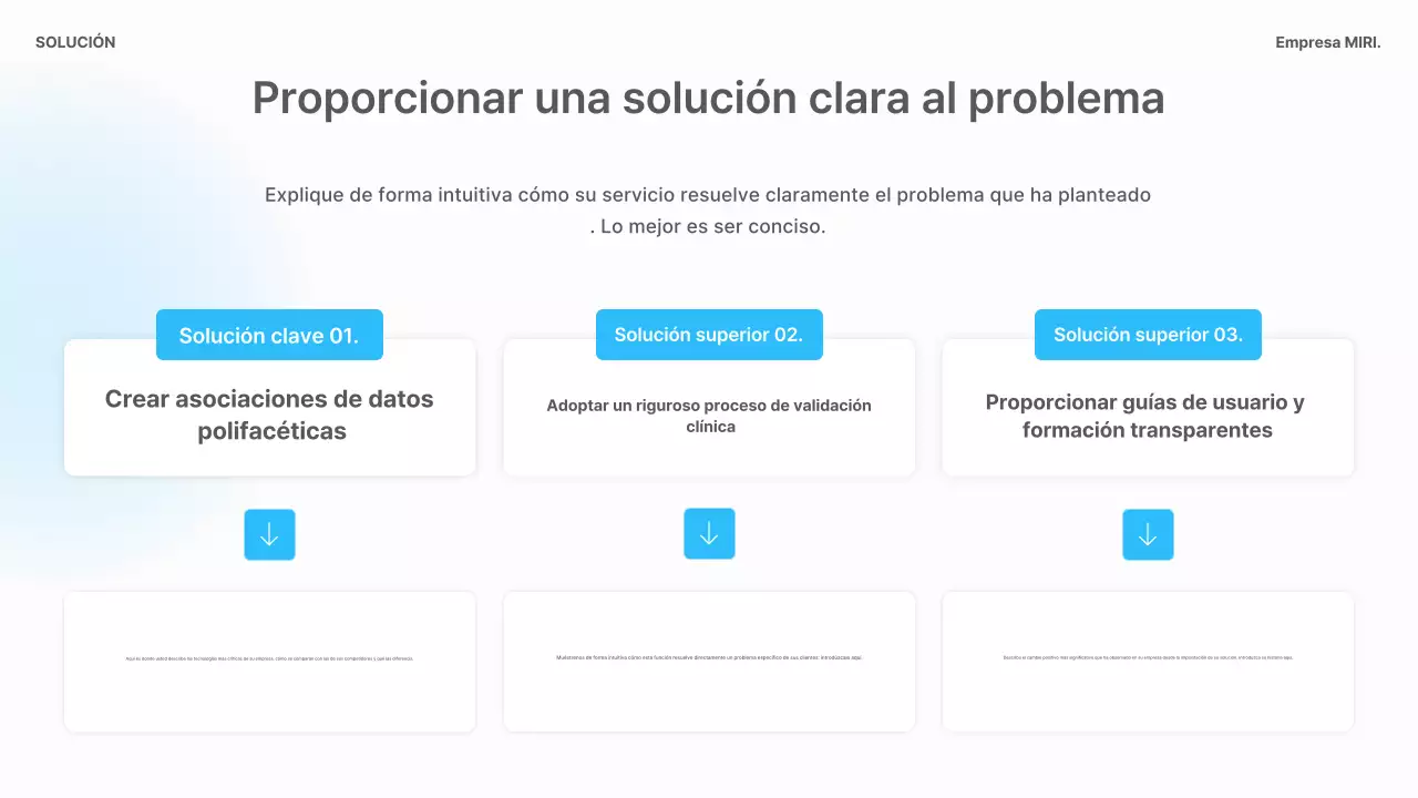 Planificación empresarial moderna en color azul cielo