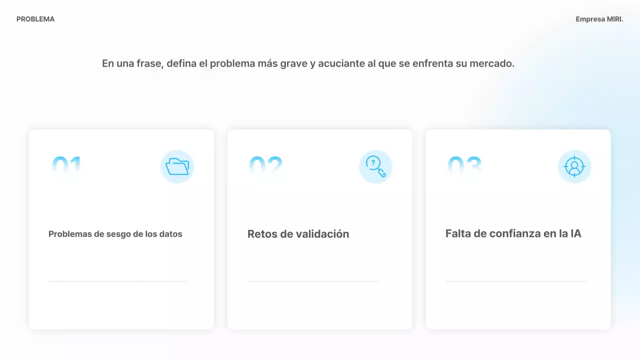 Planificación empresarial moderna en color azul cielo