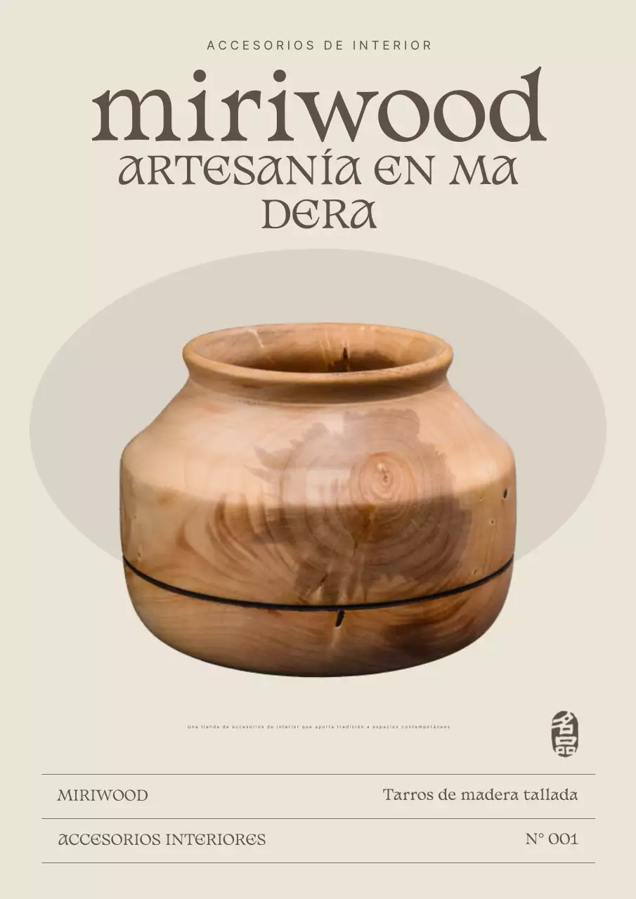 Anuncio interior tradicional en beige