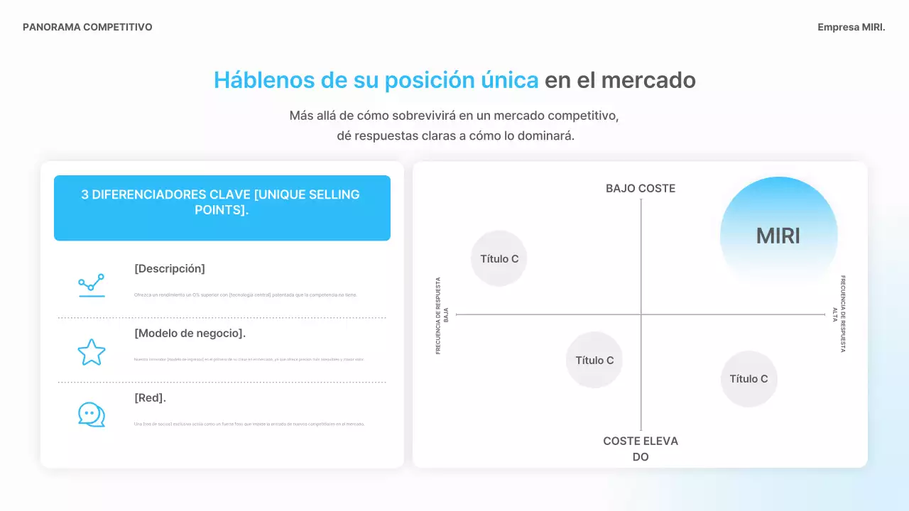 Planificación empresarial moderna en color azul cielo
