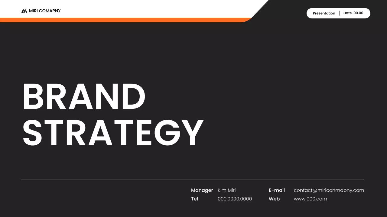 검정 모던 브랜드 전략 기획서