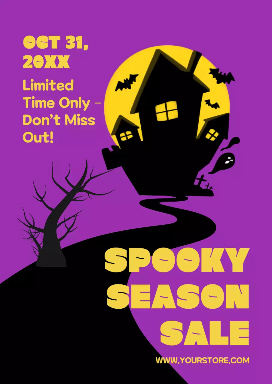 purple retro Halloween