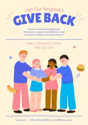 Beige Modern Community Event Announcement Poster