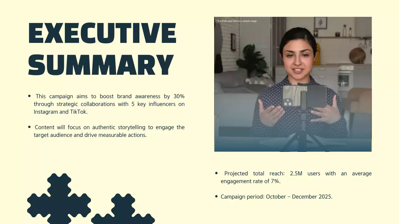 Navy Clean Bold Influencer Collaboration