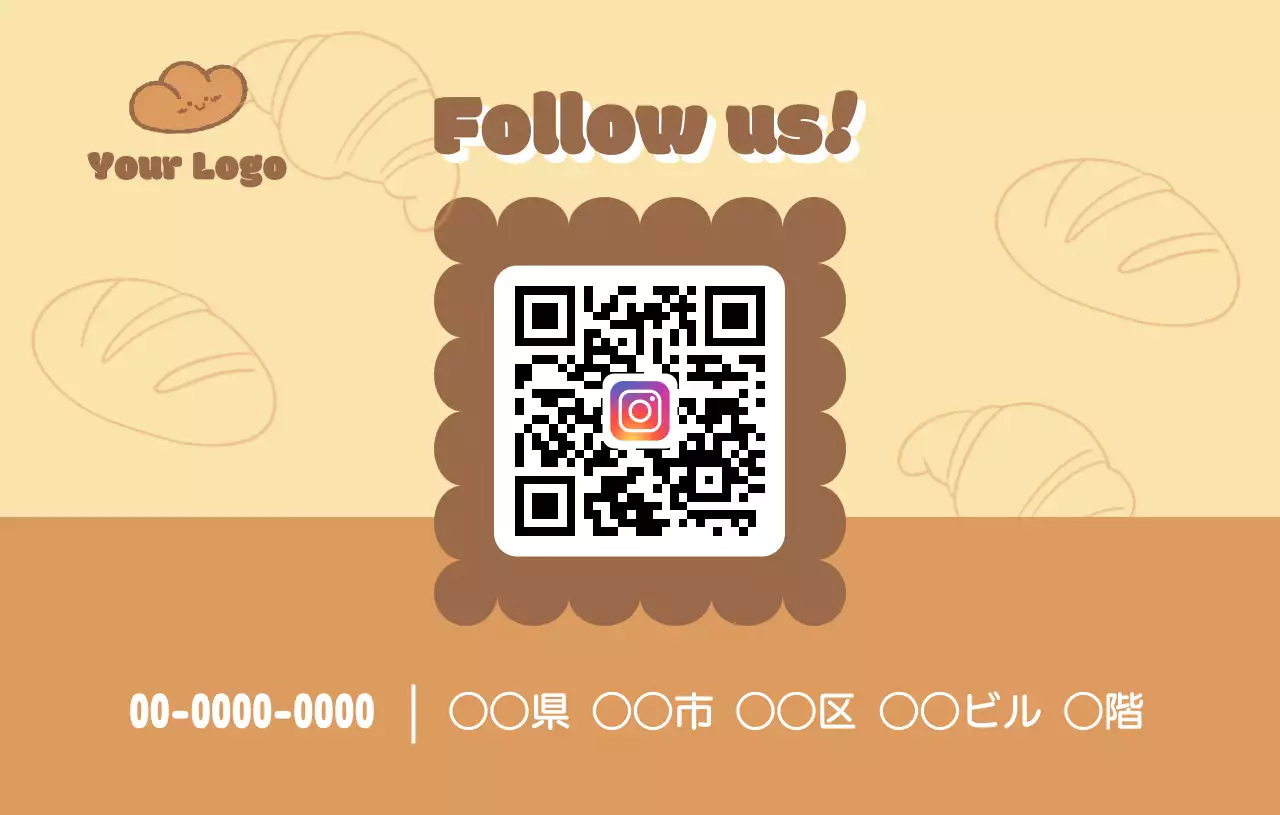 茶色 ポップ コード 名刺 写真