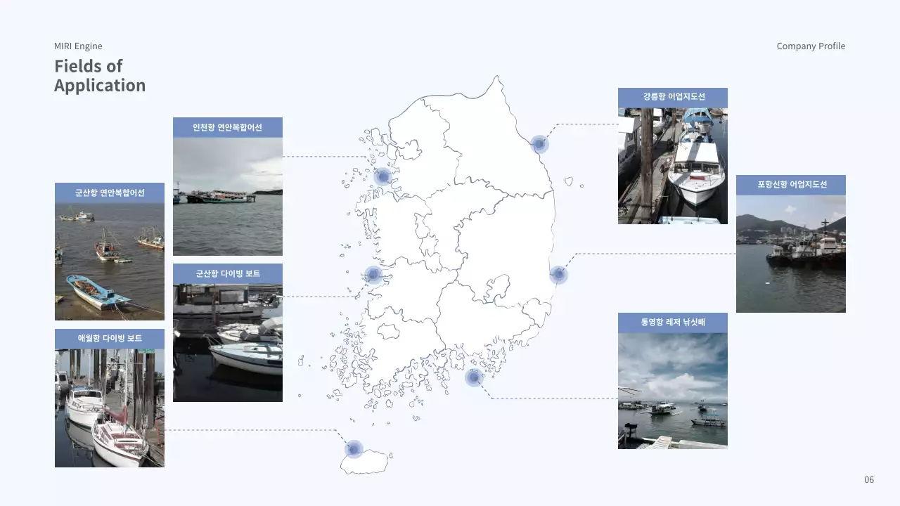 흰색 모던 해양 산업 홍보
