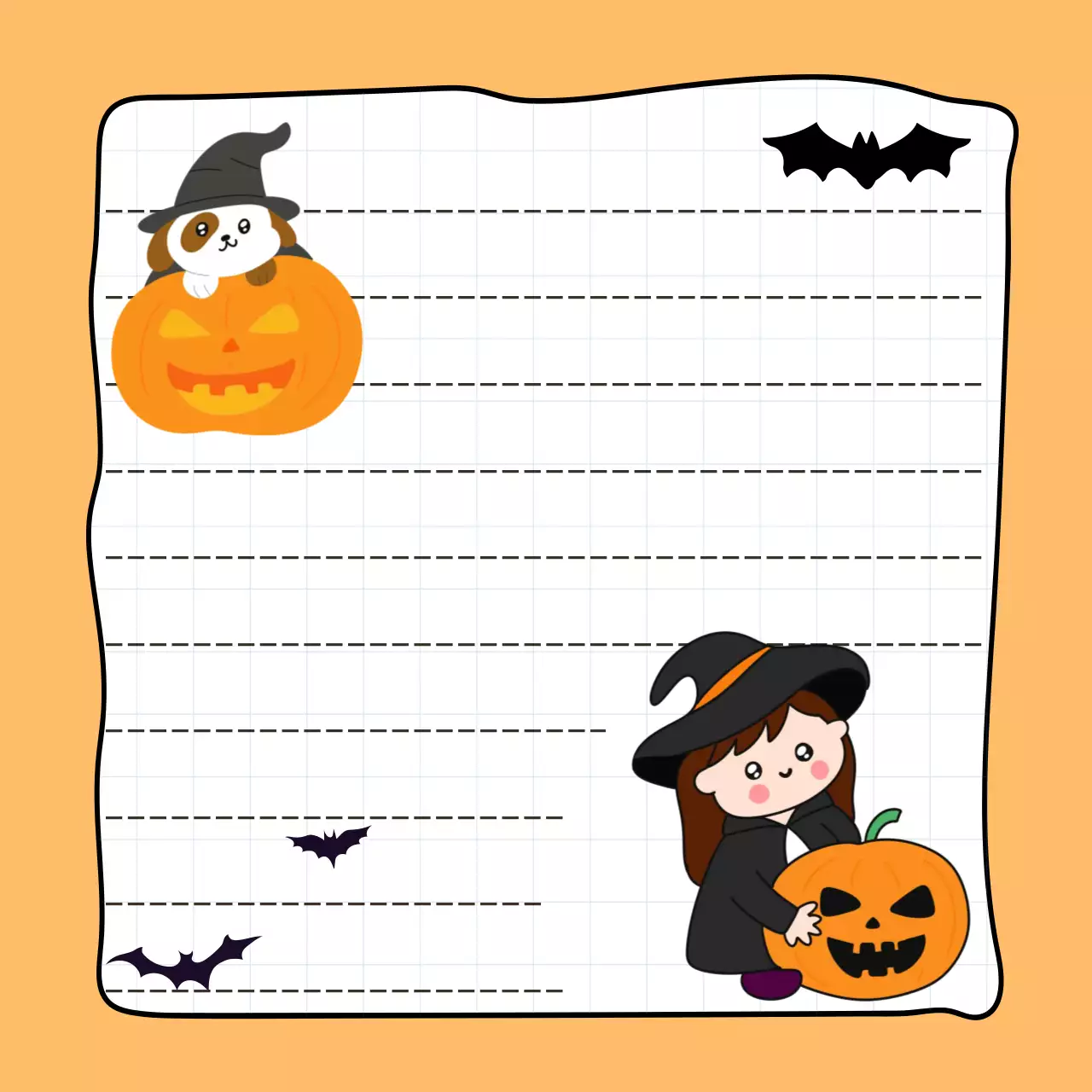 주황 아기자기한 할로윈