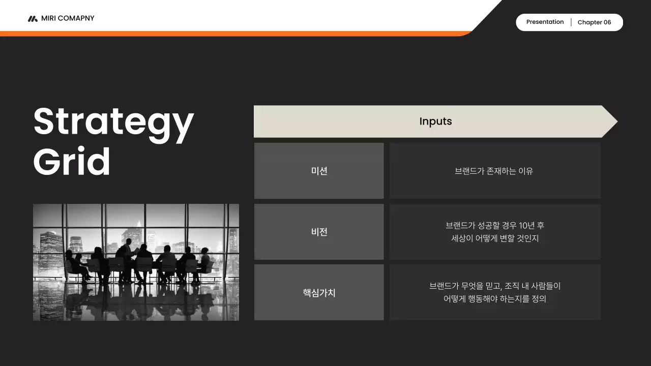 검정 모던 브랜드 전략 기획서