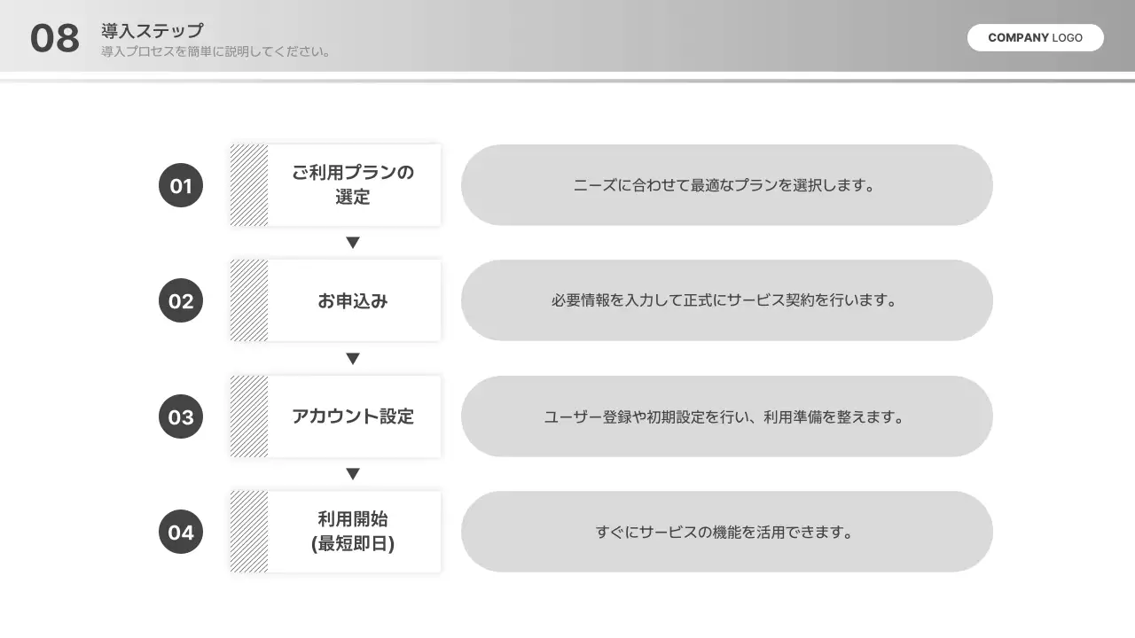 グレー モダン ビジネス 提案書