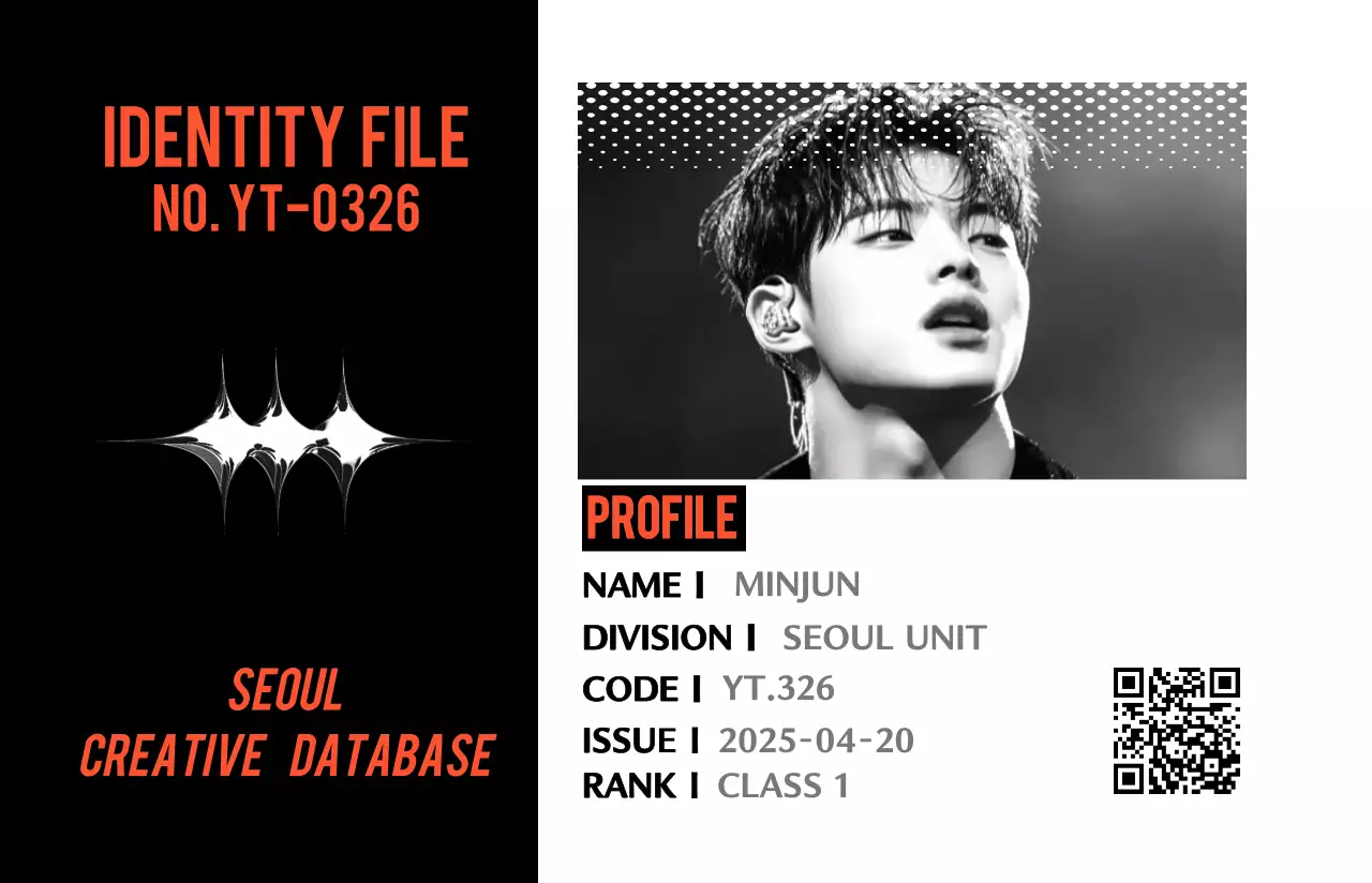 검정 심플 프로필 카드 굿즈