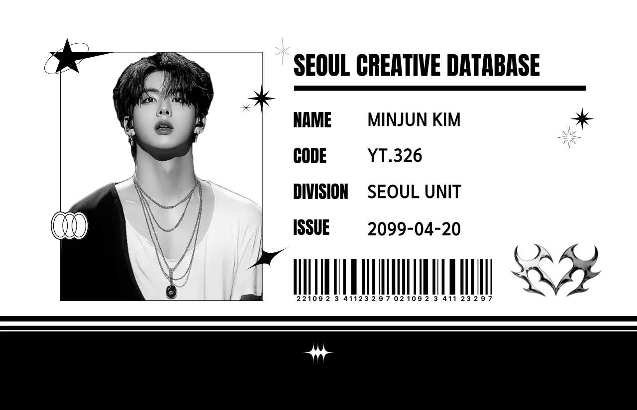 흑백 사이버 신분증 굿즈