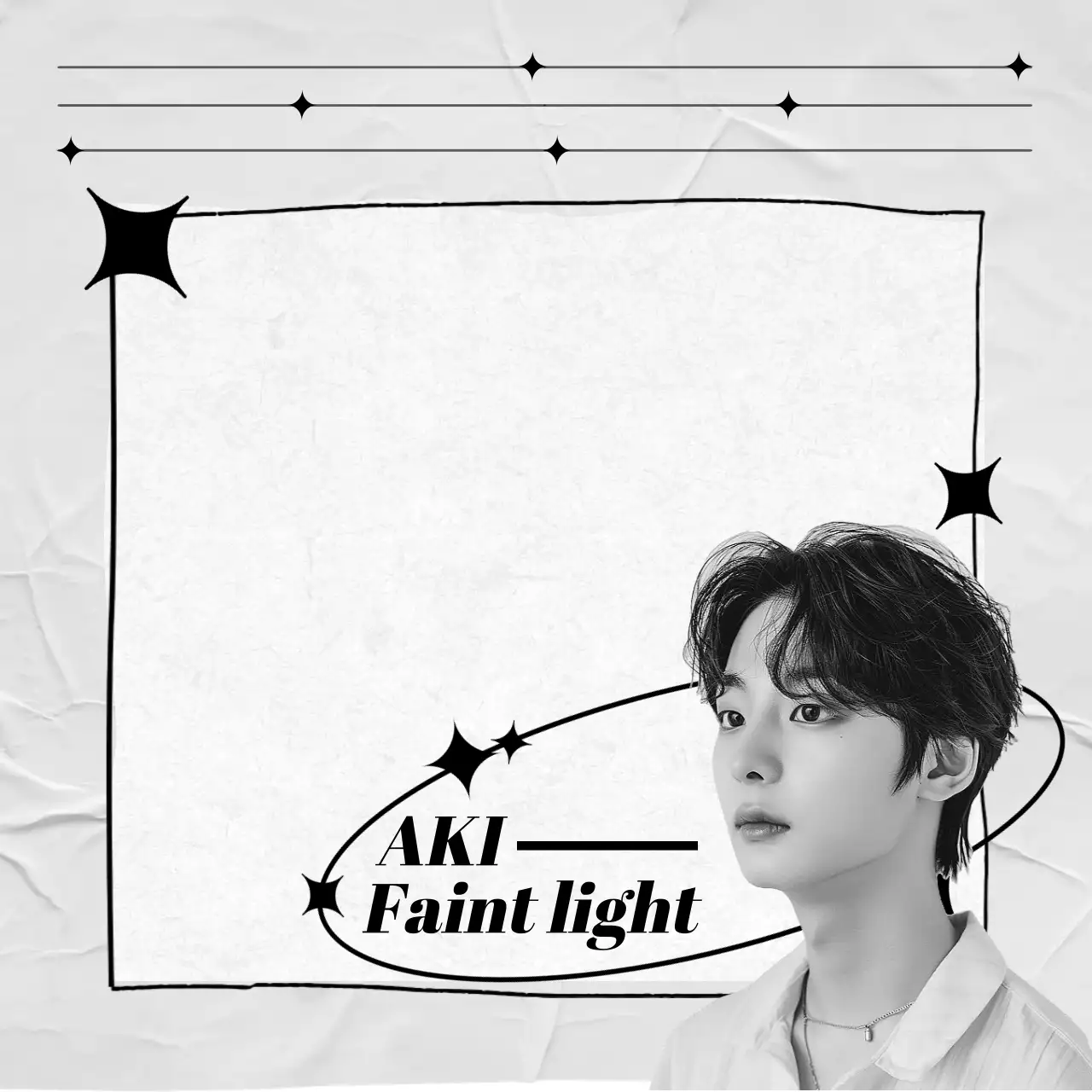 흑백 빈티지 아이돌 굿즈