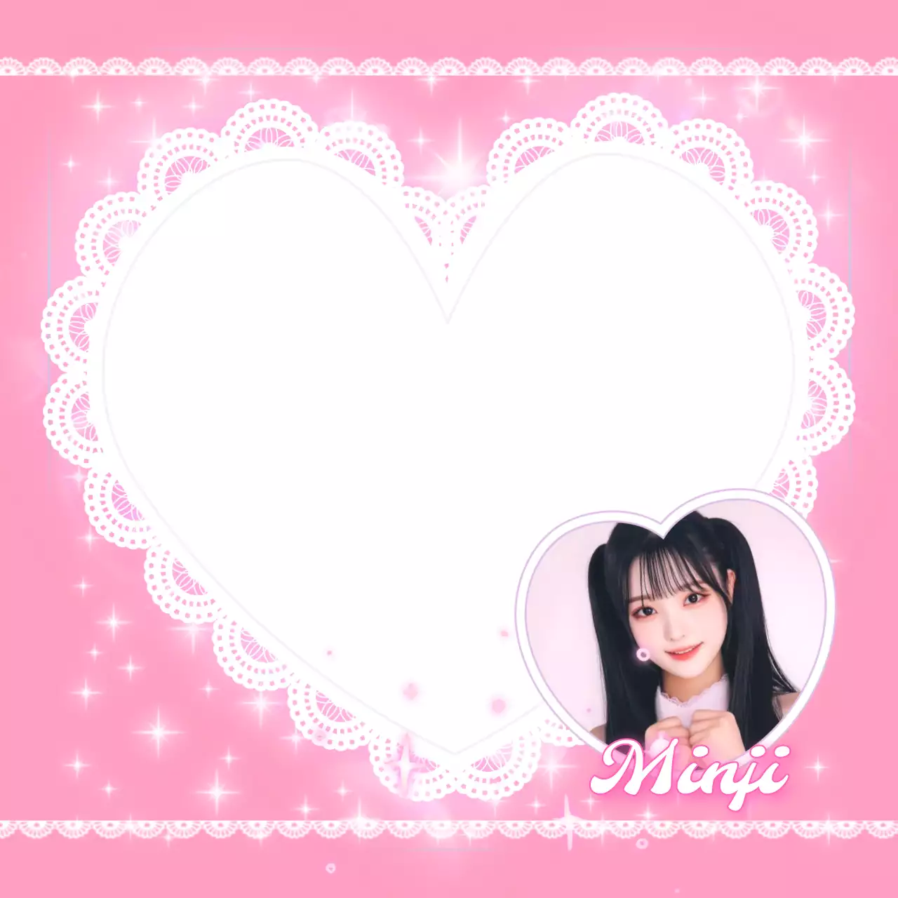 핑크 아기자기한 포토프레임 굿즈