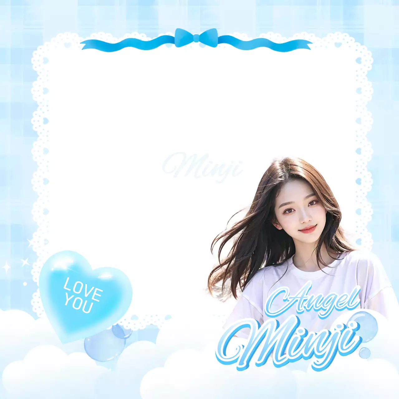 하늘색 아기자기한 인생네컷 굿즈