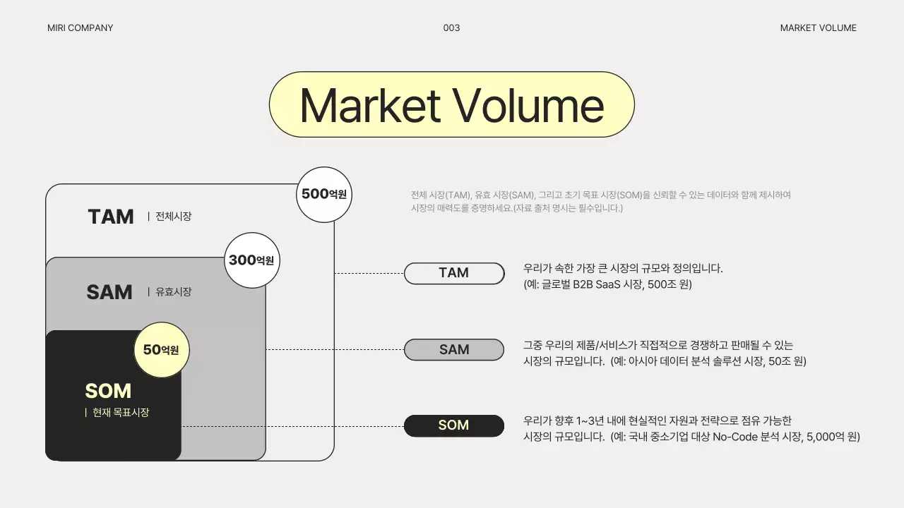 회색의 심플한 비즈니스 기획서