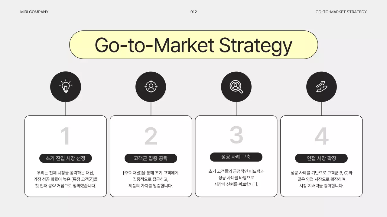 회색의 심플한 비즈니스 기획서