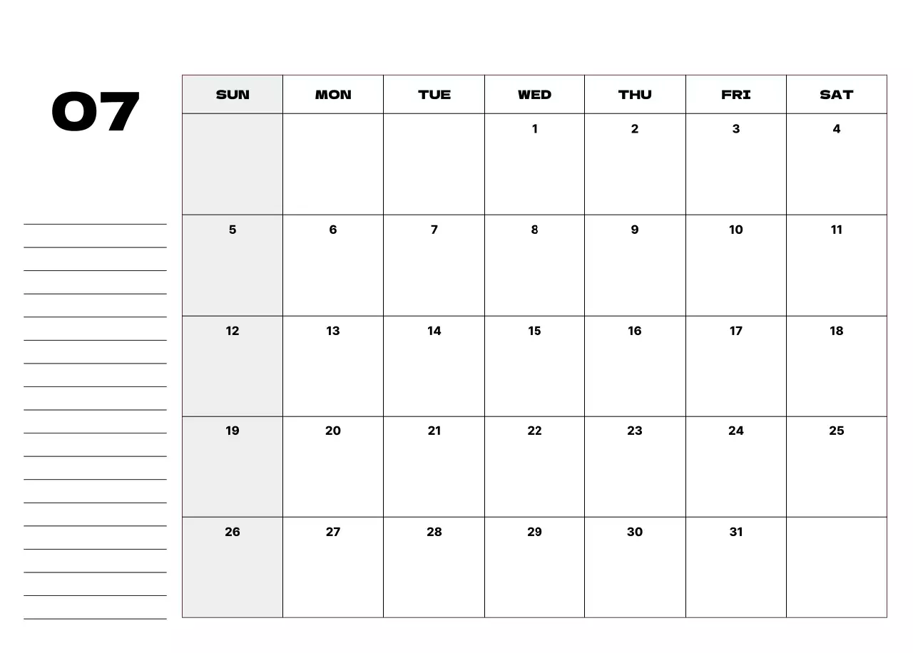 베이지 심플 달력 캘린더