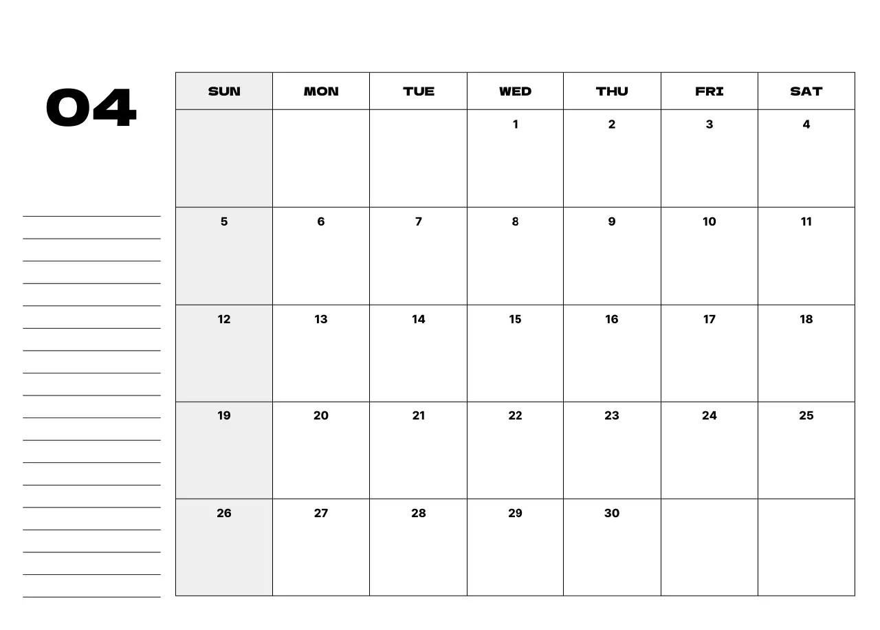 베이지 심플 달력 캘린더