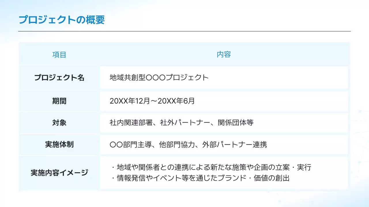 青 シンプル ビジネス 提案書