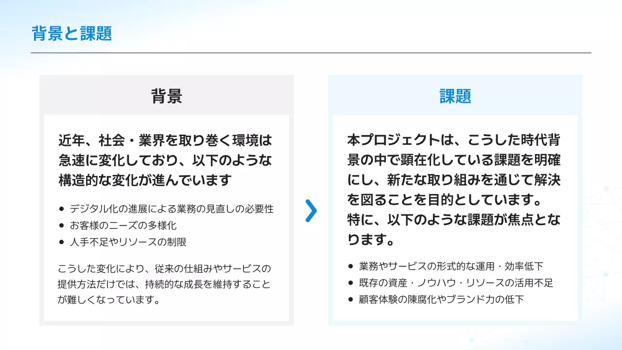 青 シンプル ビジネス 提案書