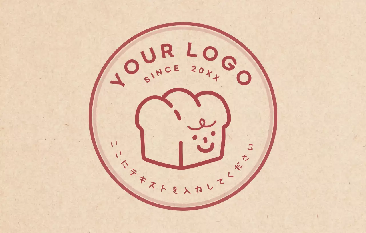 ベージュ シンプル パン カード かわいい