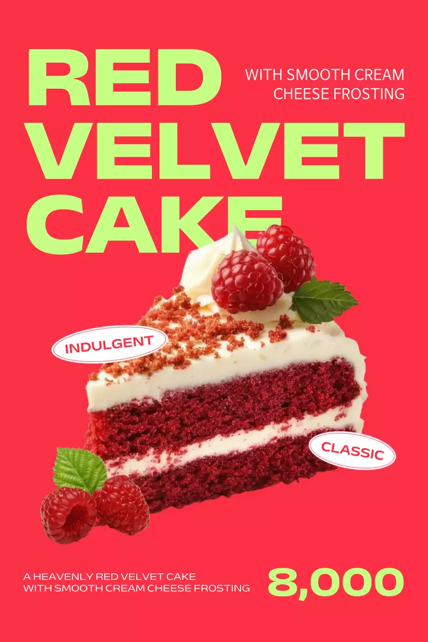 빨강 클래식 케이크 광고